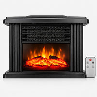 1000w Third Gear Fireplace Space Heater, Freestanding 110 ~ 220 V Electric Fireplace, Aluminum Heat Dissipation Type Warmer Fan for Living Rooms, Bedrooms, Basements