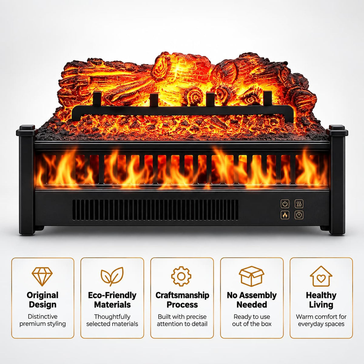 Home heater,portable electric fireplace with flame simulation,decorative item,new charcoal-burning fireplace,core home-style vil