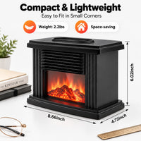 1000w Third Gear Fireplace Space Heater, Freestanding 110 ~ 220 V Electric Fireplace, Aluminum Heat Dissipation Type Warmer Fan for Living Rooms, Bedrooms, Basements