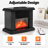 1000w Third Gear Fireplace Space Heater, Freestanding 110 ~ 220 V Electric Fireplace, Aluminum Heat Dissipation Type Warmer Fan for Living Rooms, Bedrooms, Basements