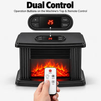 1000w Third Gear Fireplace Space Heater, Freestanding 110 ~ 220 V Electric Fireplace, Aluminum Heat Dissipation Type Warmer Fan for Living Rooms, Bedrooms, Basements